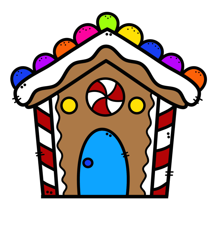 Gingerbread house pin page clipart clip art 2