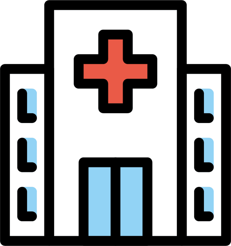 Hospital emoji for clipart background