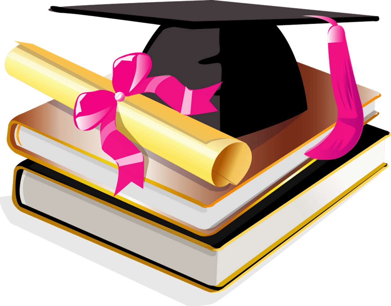 Graduation hat pin page clipart vector