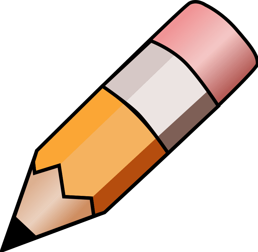 School supplies pencil art clipart panda images