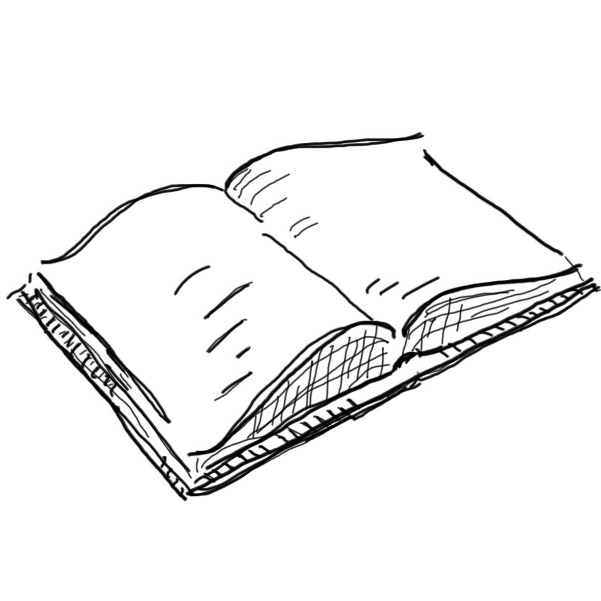 Open book drawing sketch coloring page clipart photo