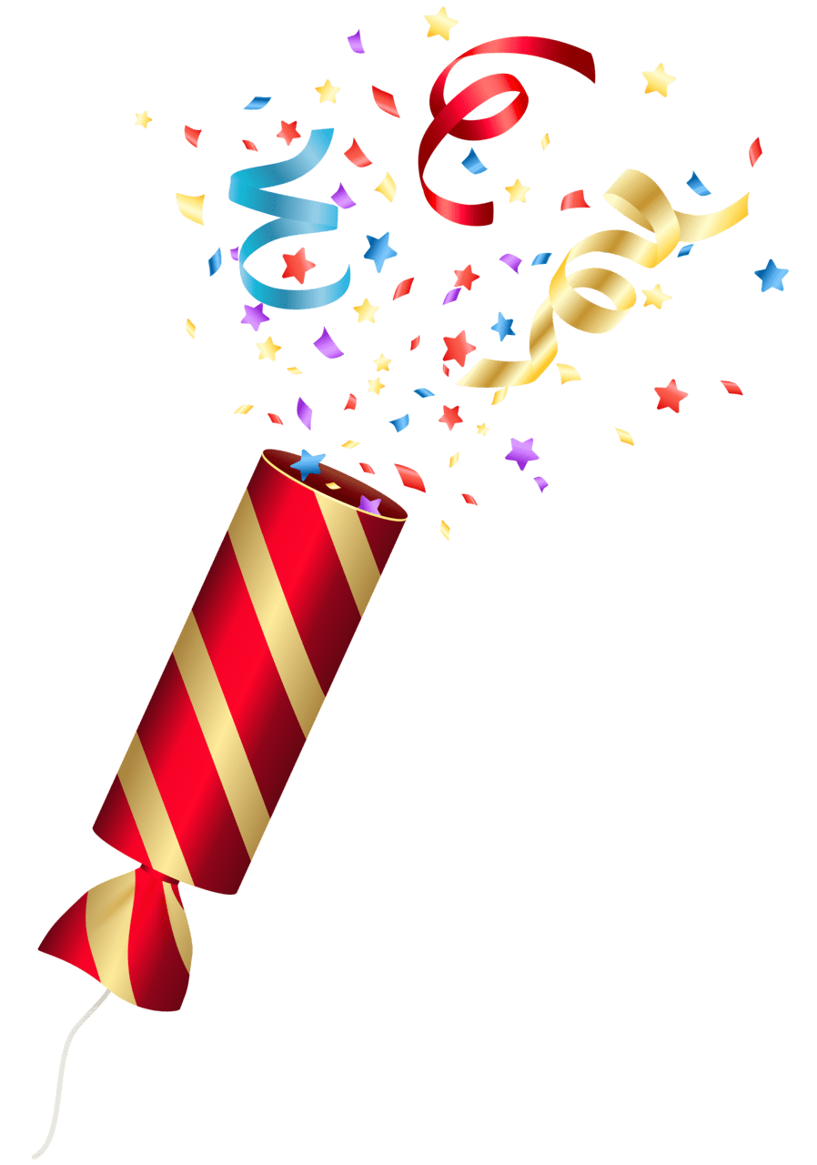 Congrats party confetti clipart image