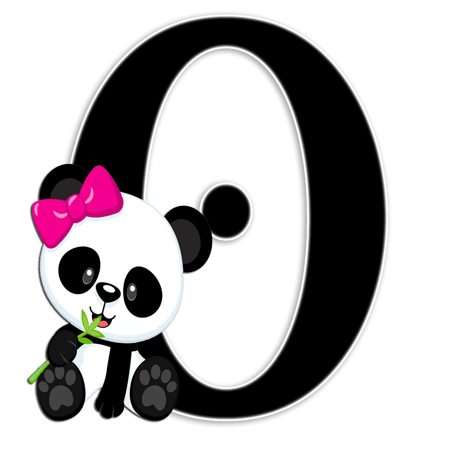 Panda buchstabe letter clipart free