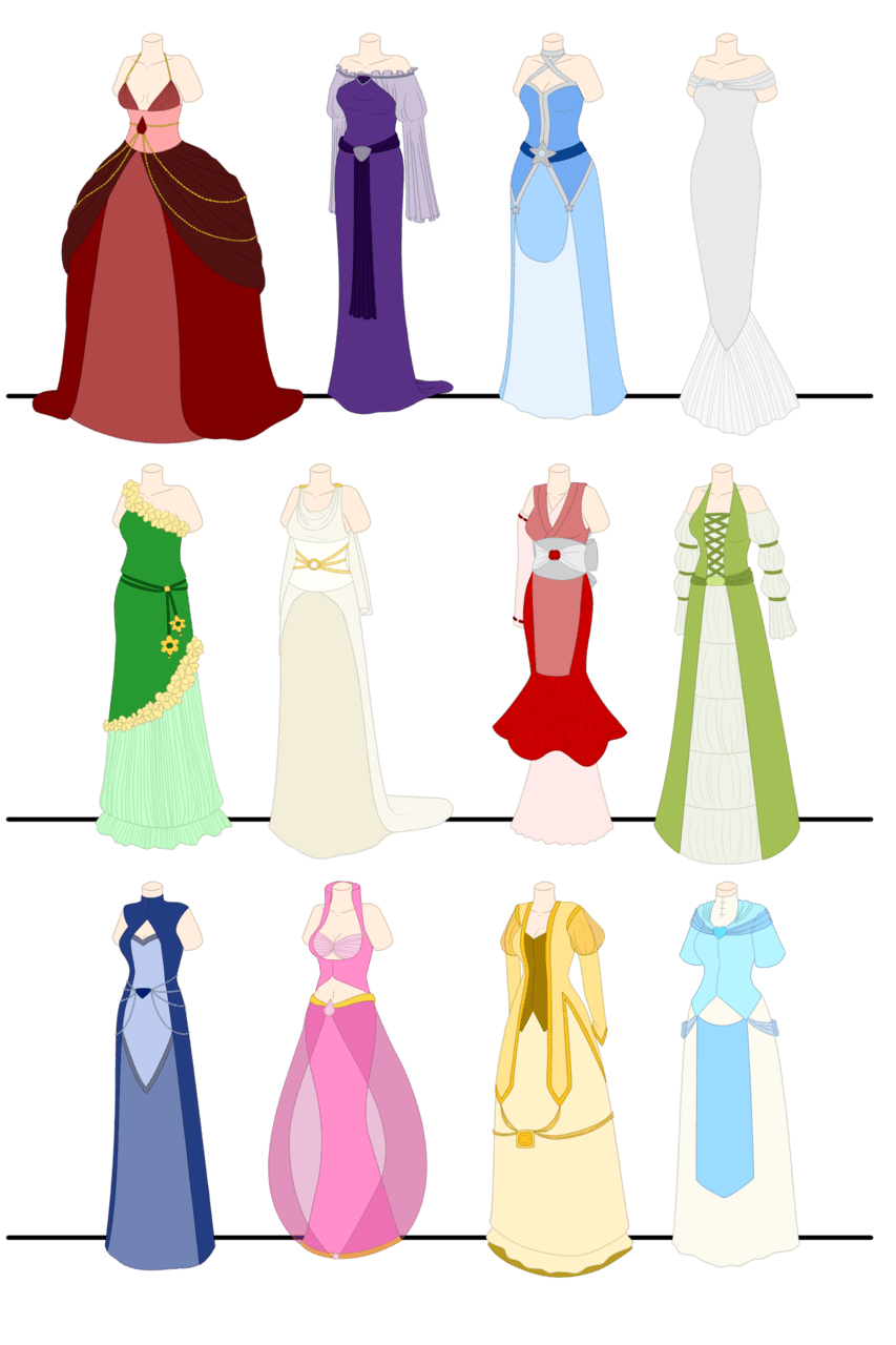 Clothes birthstone dresses by pearldolphin deviantart clipart transparent