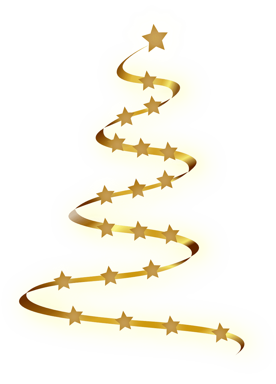 Christmas lights festoon garland vector graphic clipart gold tree