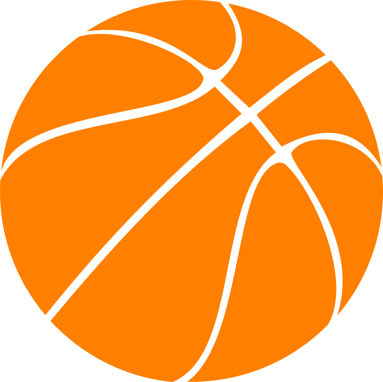 Basketball orange rubber vector graphic clipart