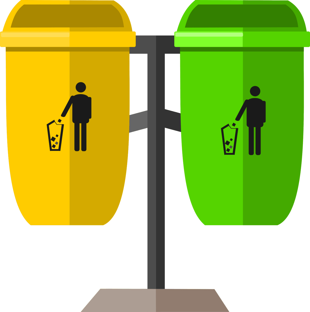 Trash can two trashcans vector clipart image photo cc images