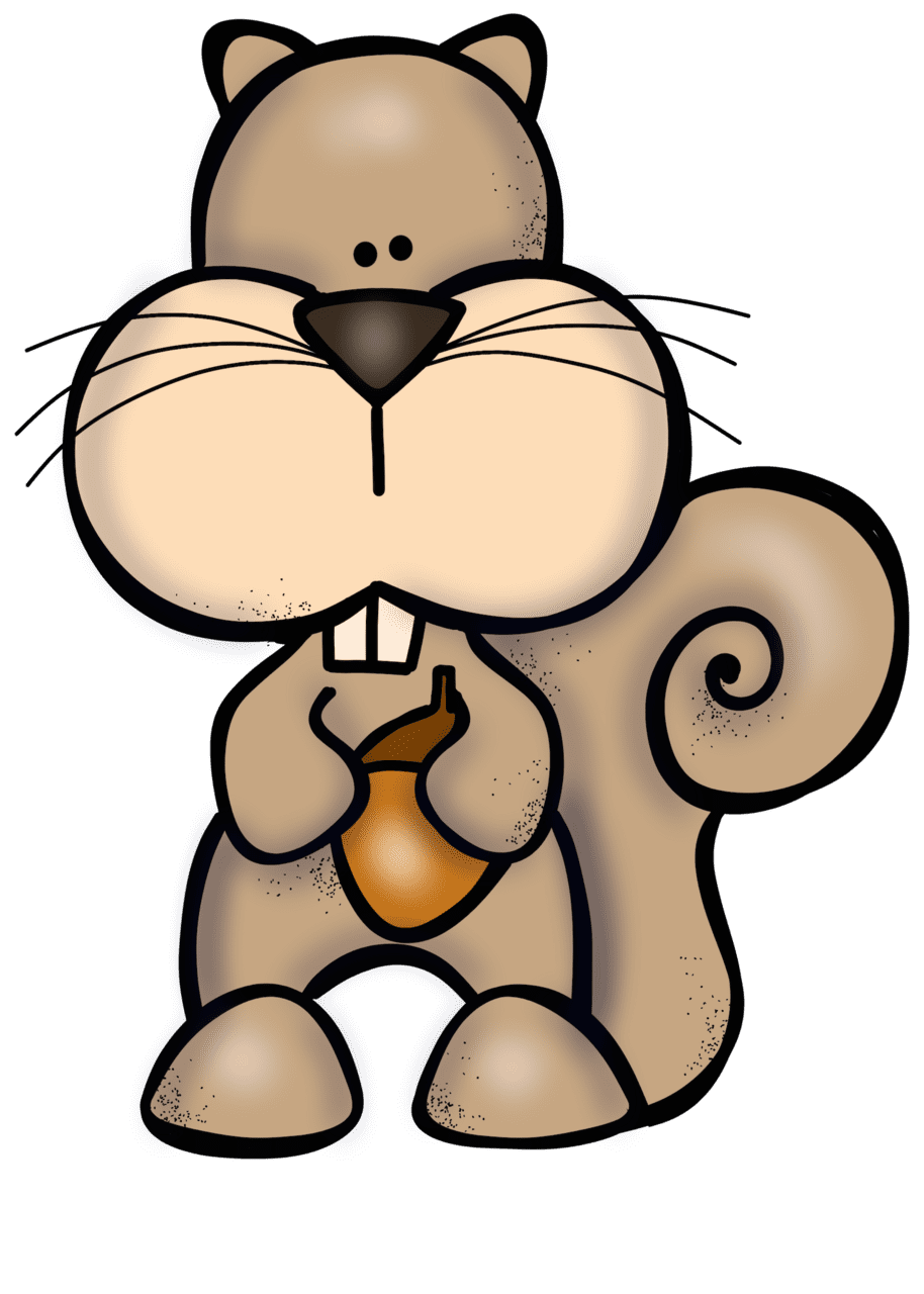 Squirrel pin page clipart photo 2