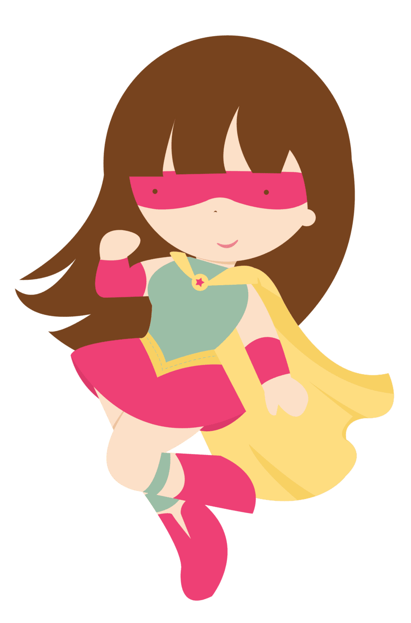 Superhero pin page clipart background