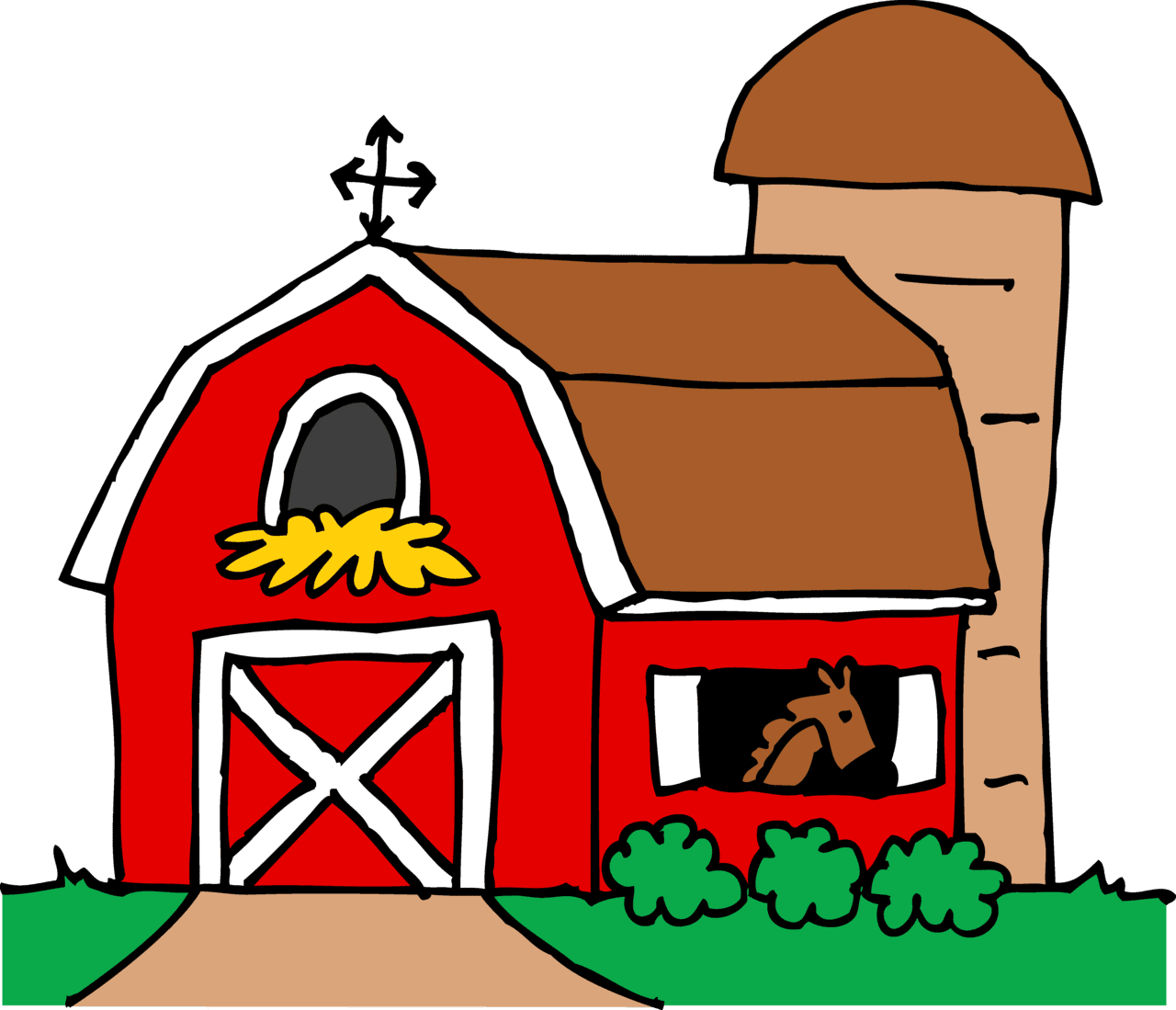 Barn silo farm clipart template clip art