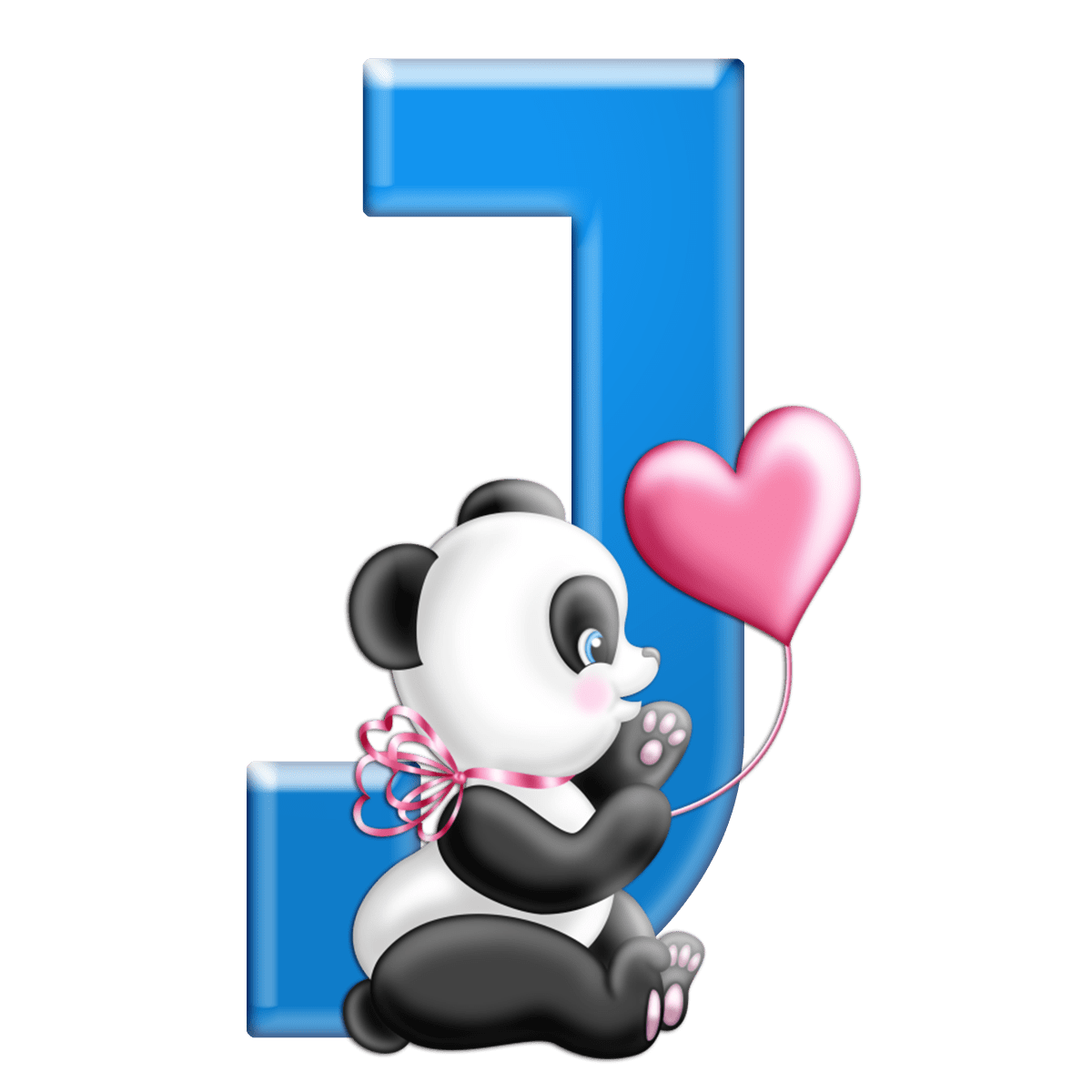 Panda buchstabe letter clipart photo