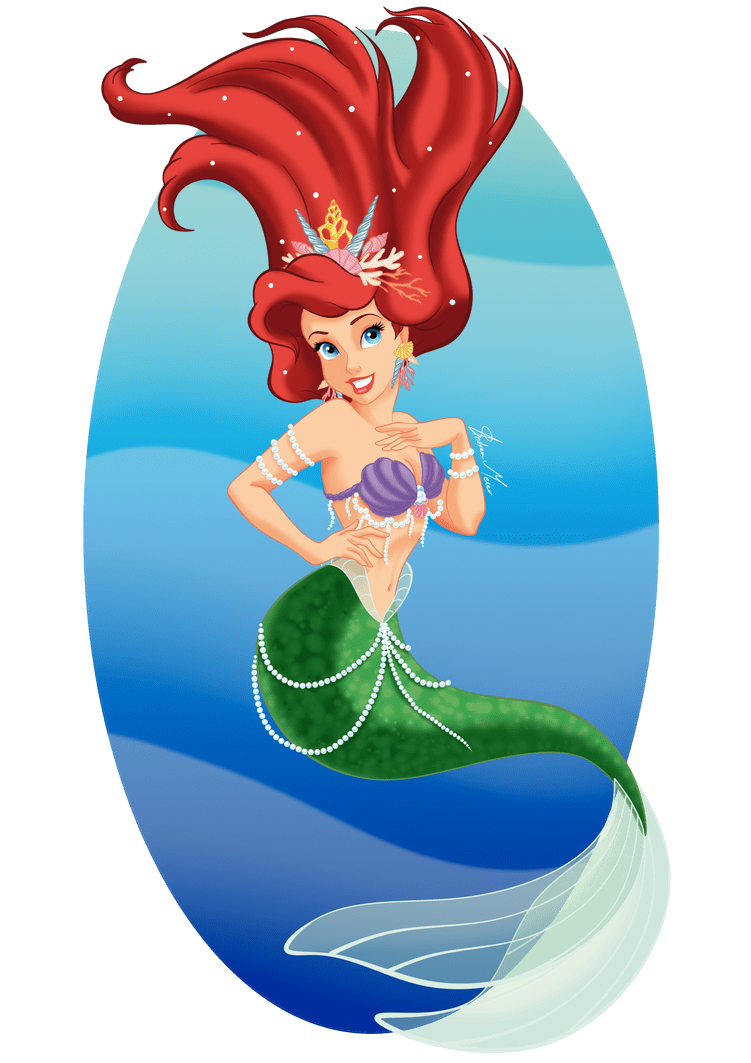 Mermaid pin page clipart background 4