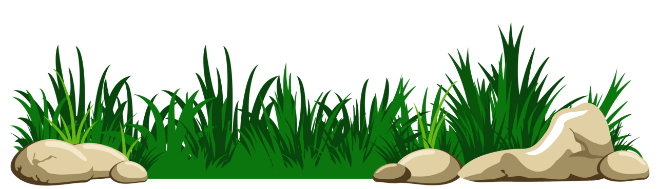 Grass with rock clipart picture