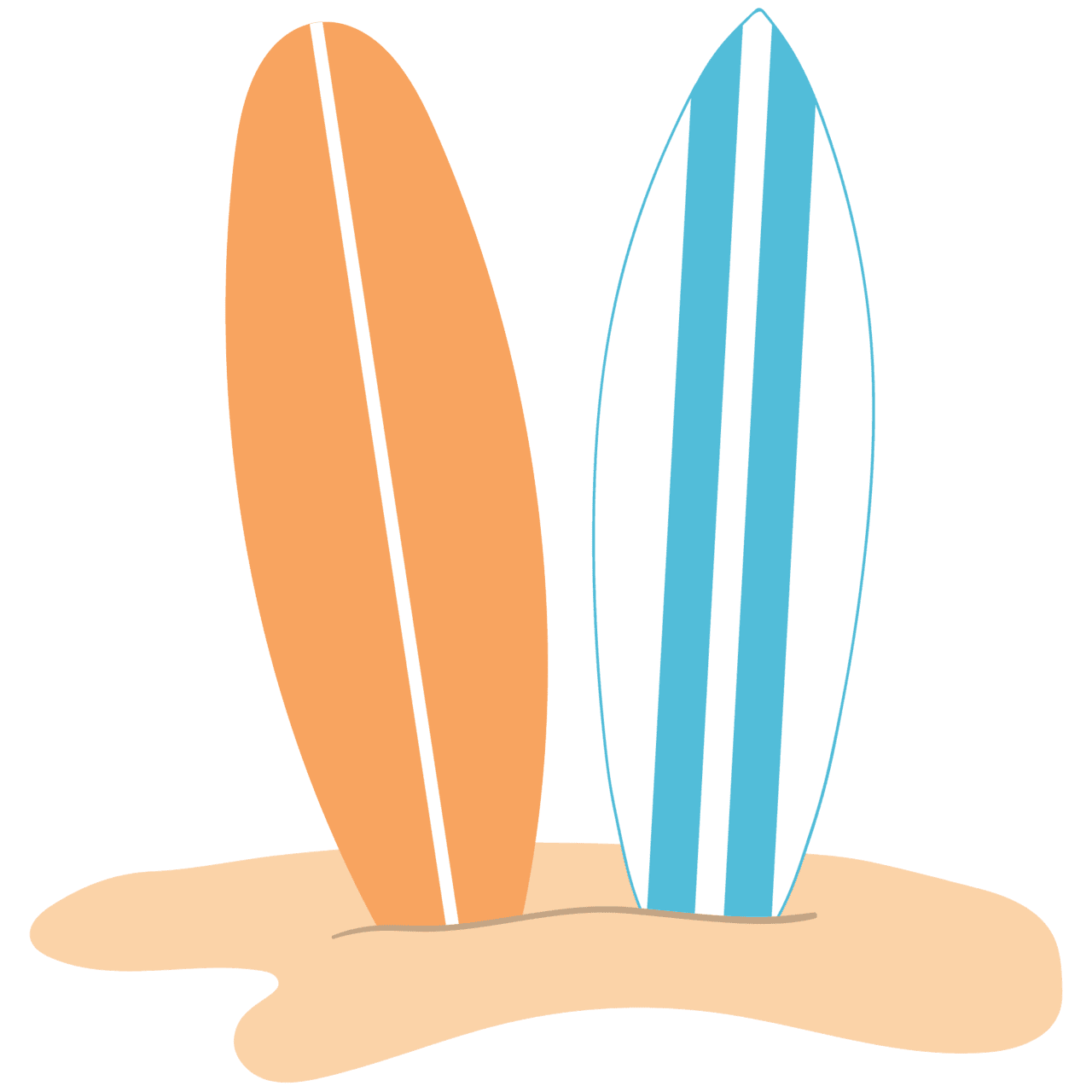 Surfboard pin page clipart vector 2