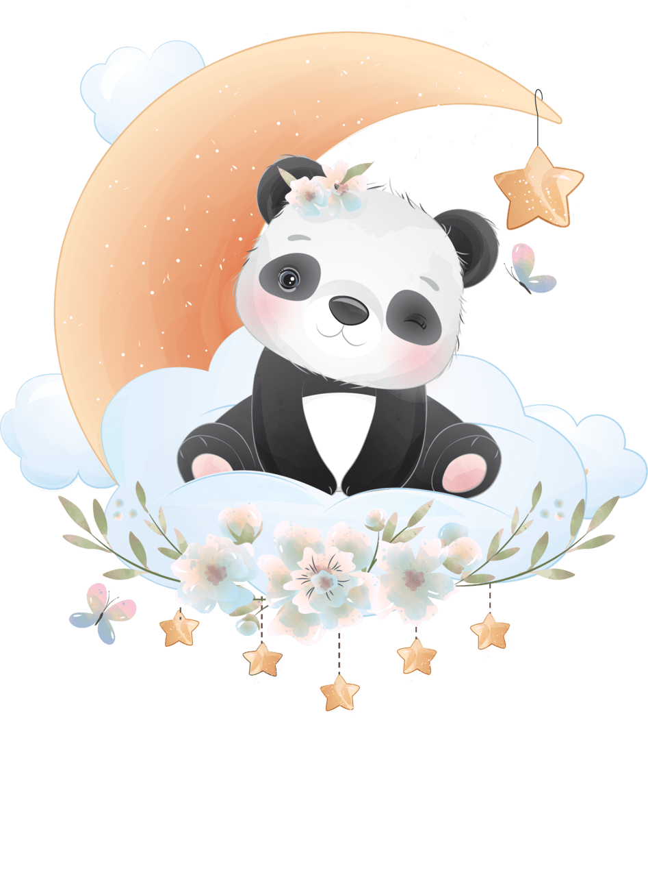 Panda coloring book animals clipart vector