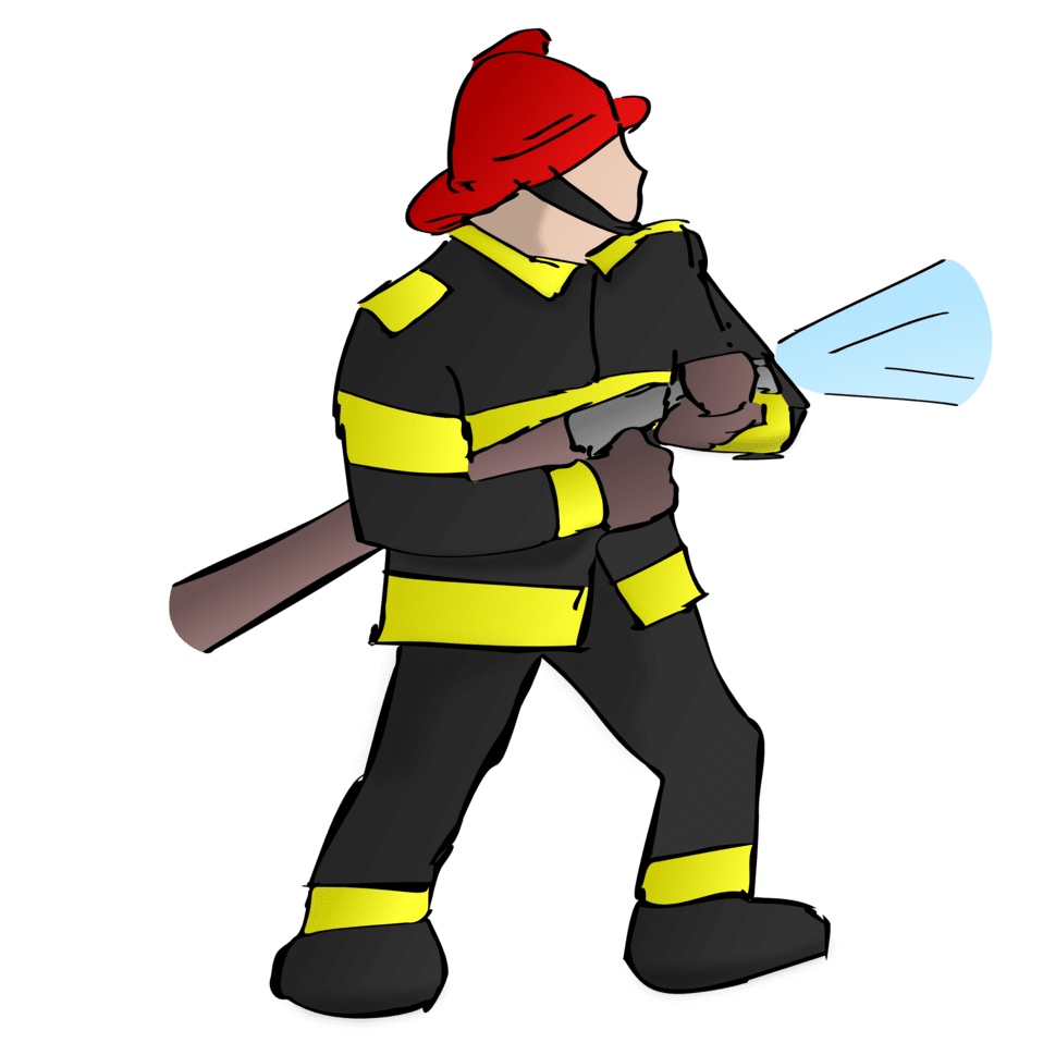 Firefighter clipart image fire fighter id