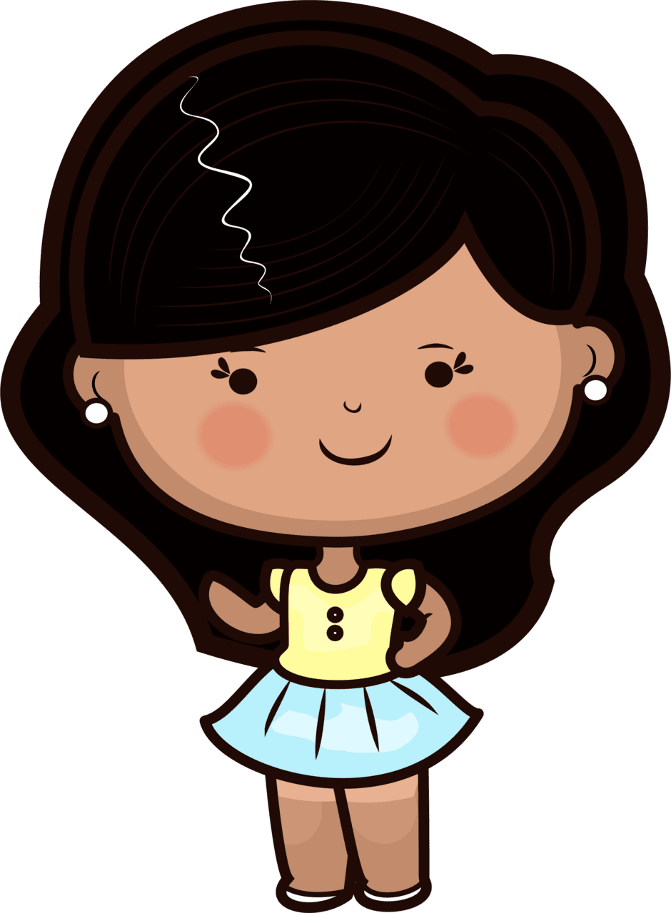 Girl pin page clipart free