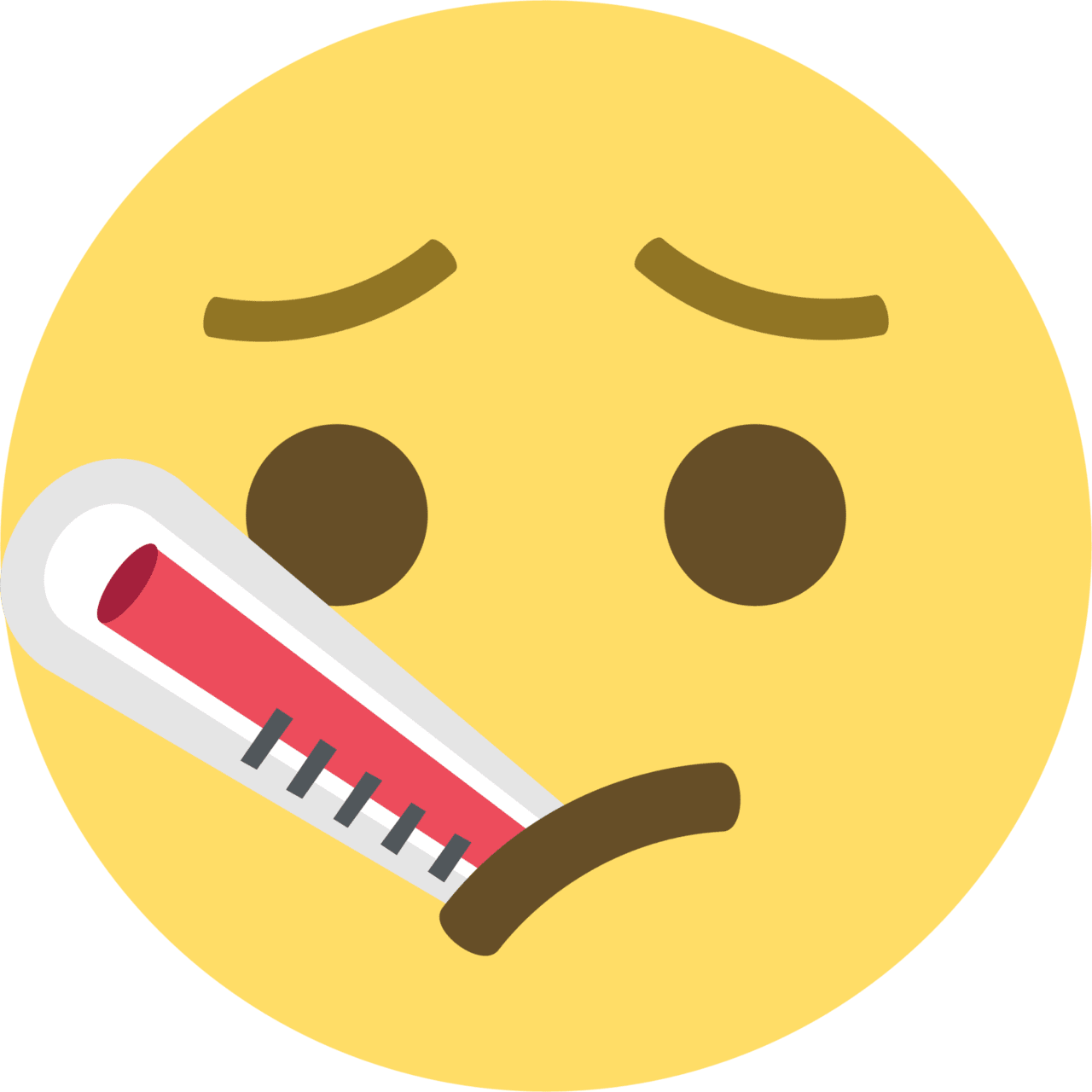 Face with thermometer emoji for clipart picture