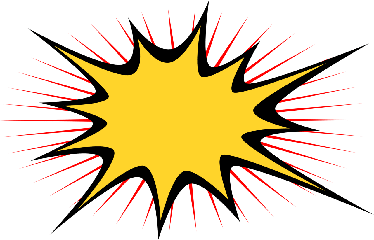 Explosion pin page clipart picture