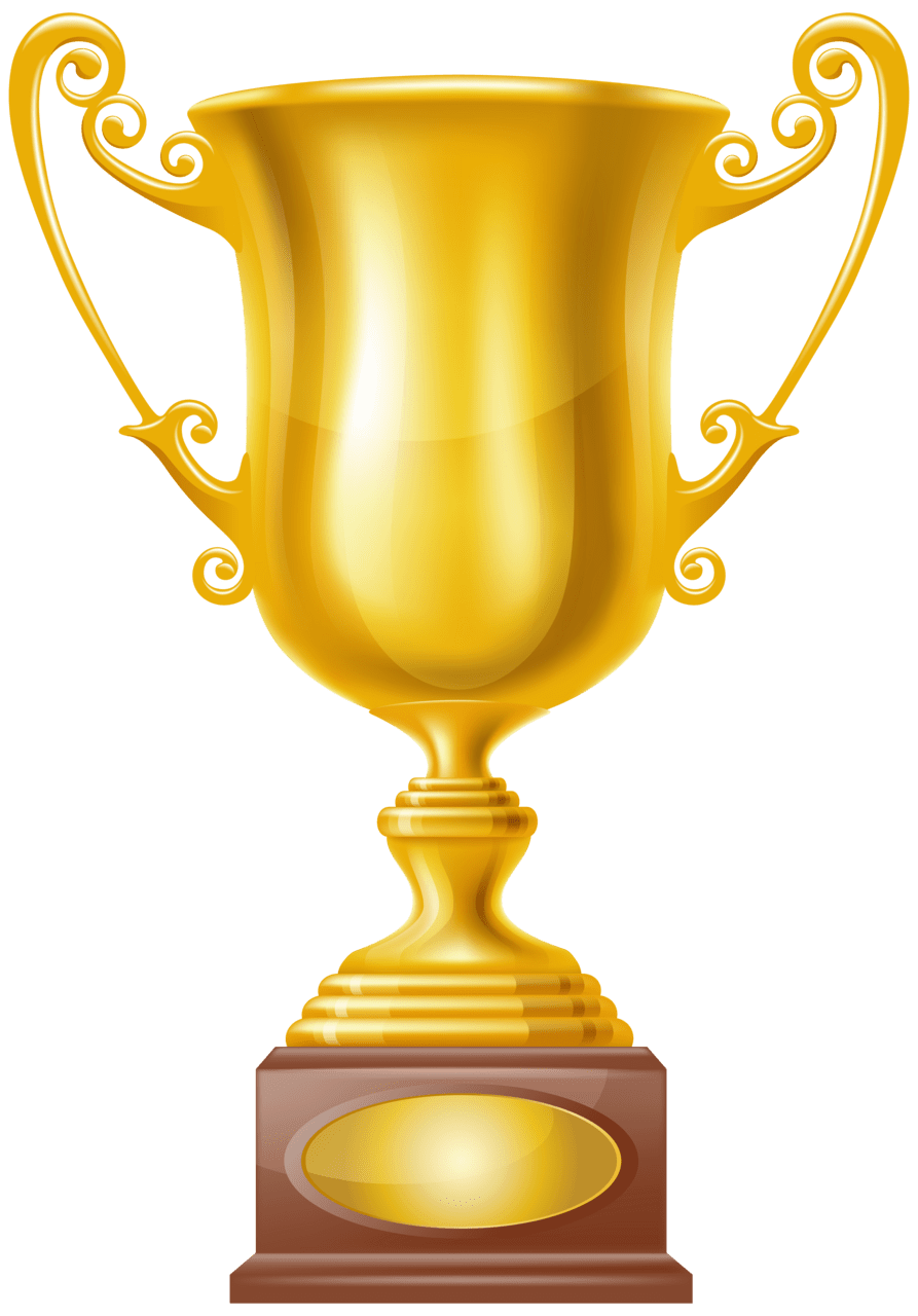 Gold trophy clipart image