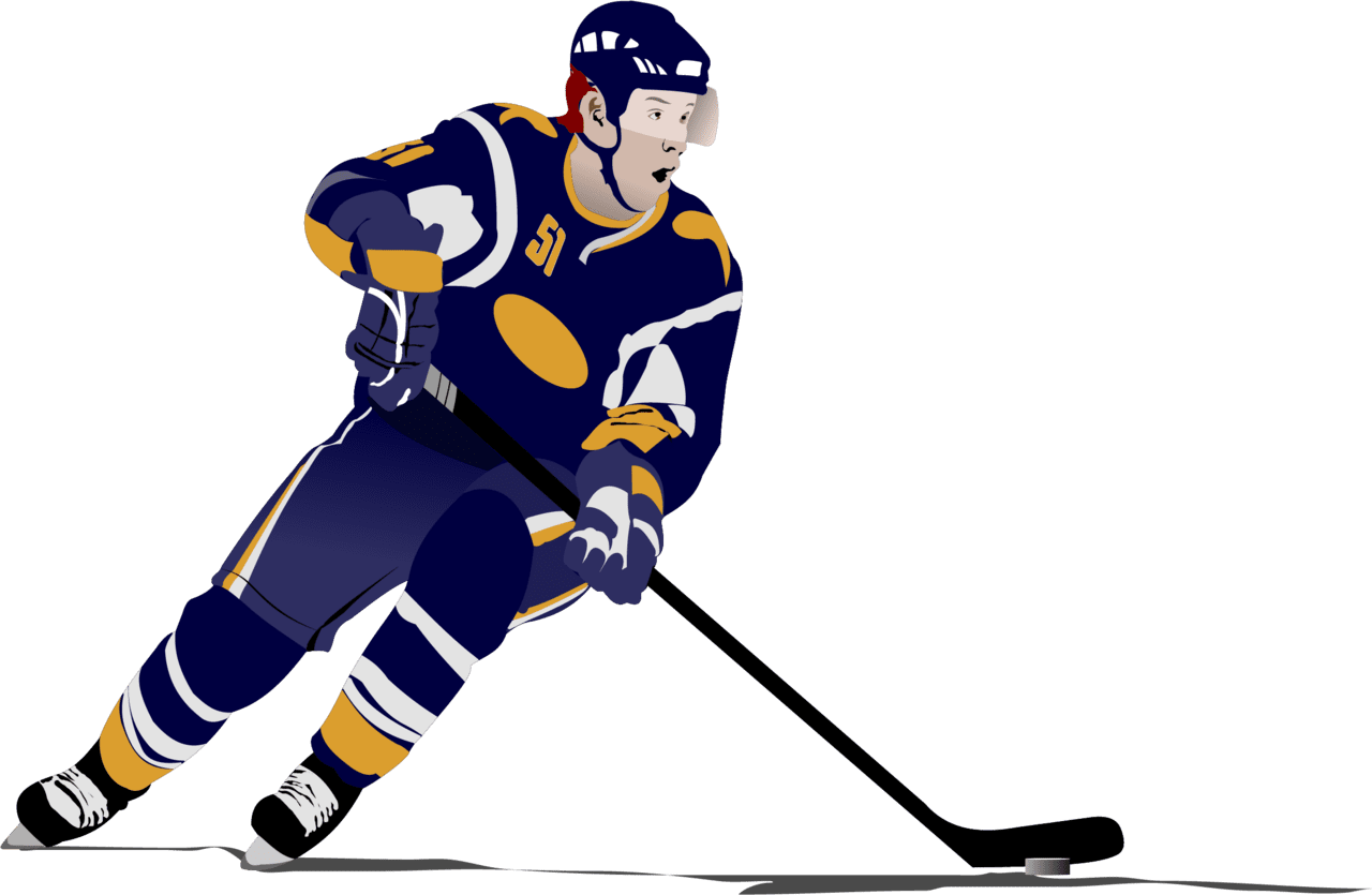 Hd vector library ice hockey stick clipart player image