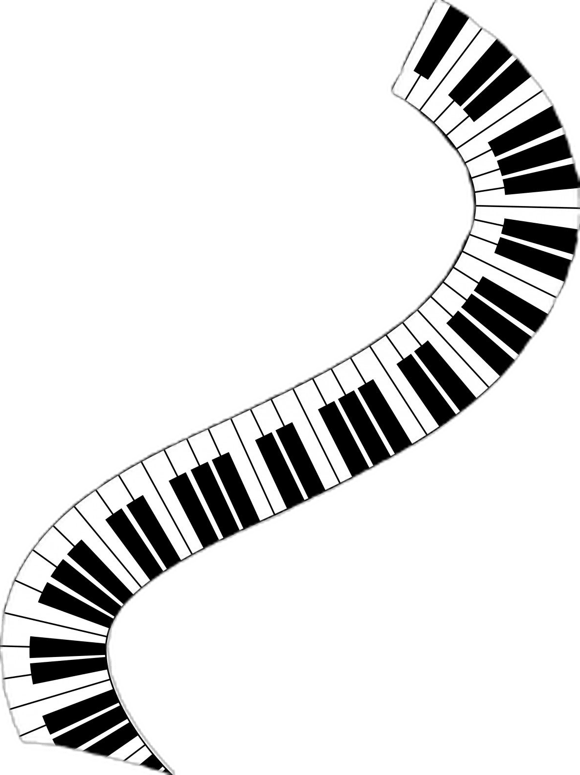 Piano keyboard wav card clipart transparent