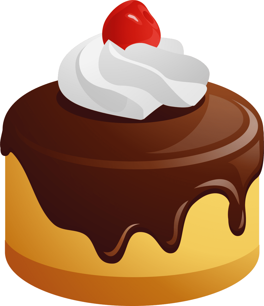 Cherry cake clipart vector 2