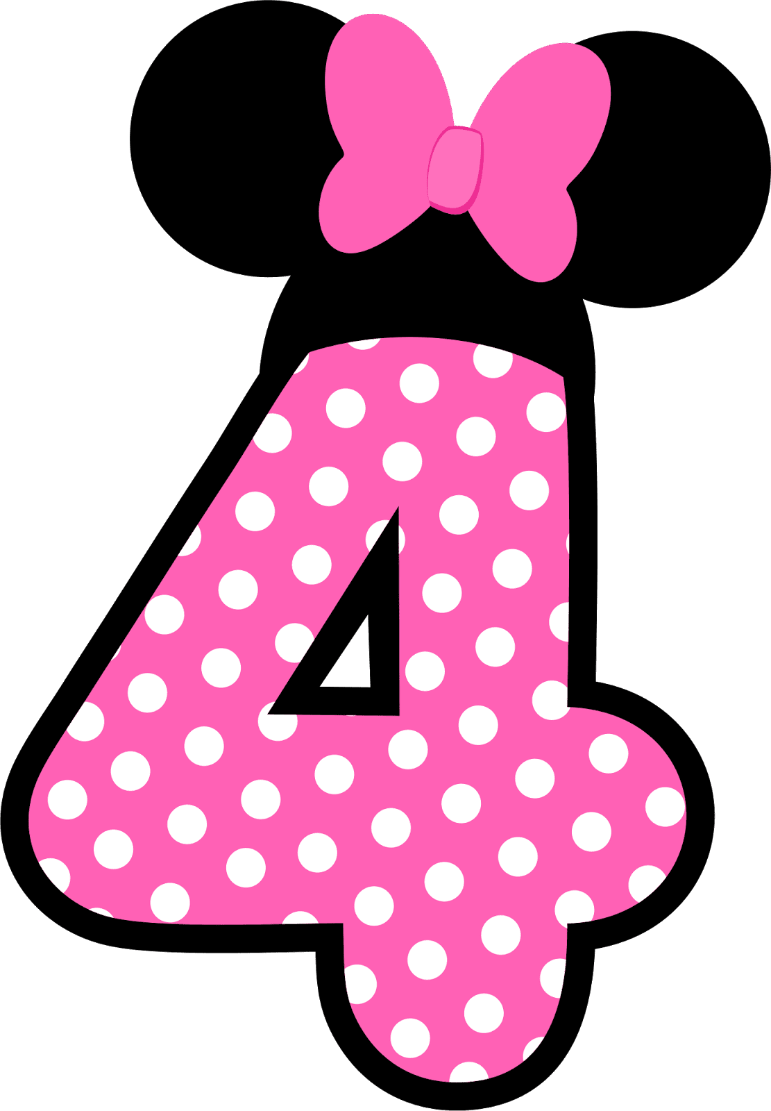 Minnie mouse meros lo en rosa clipart clip art