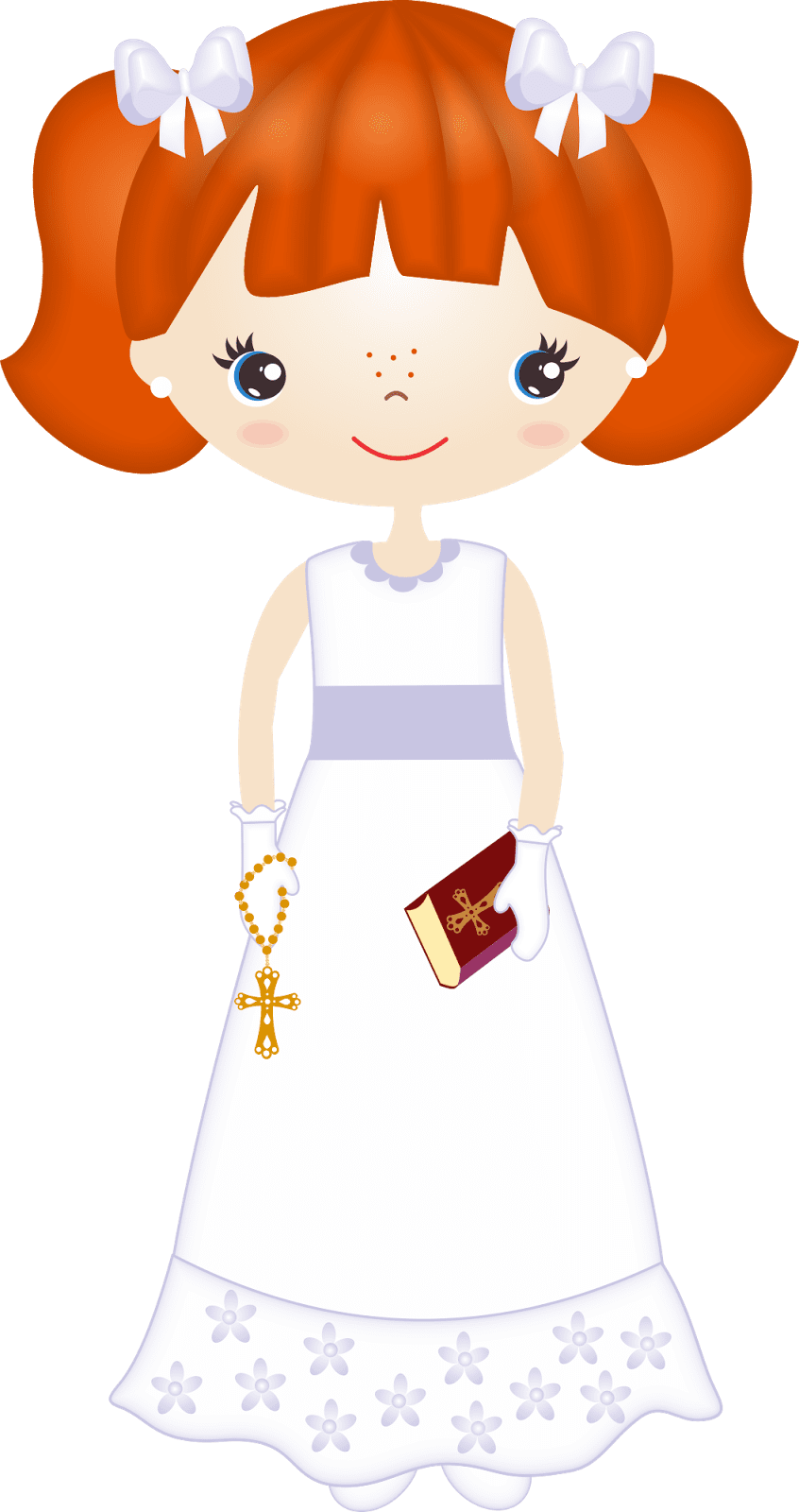 Girl first munion clipart transparent