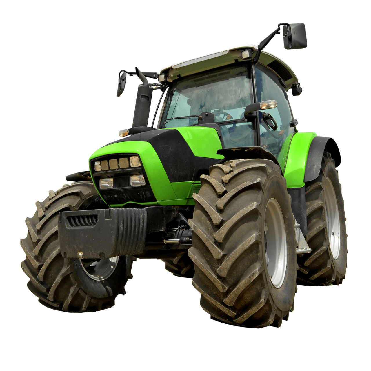 Green tractor clipart picture