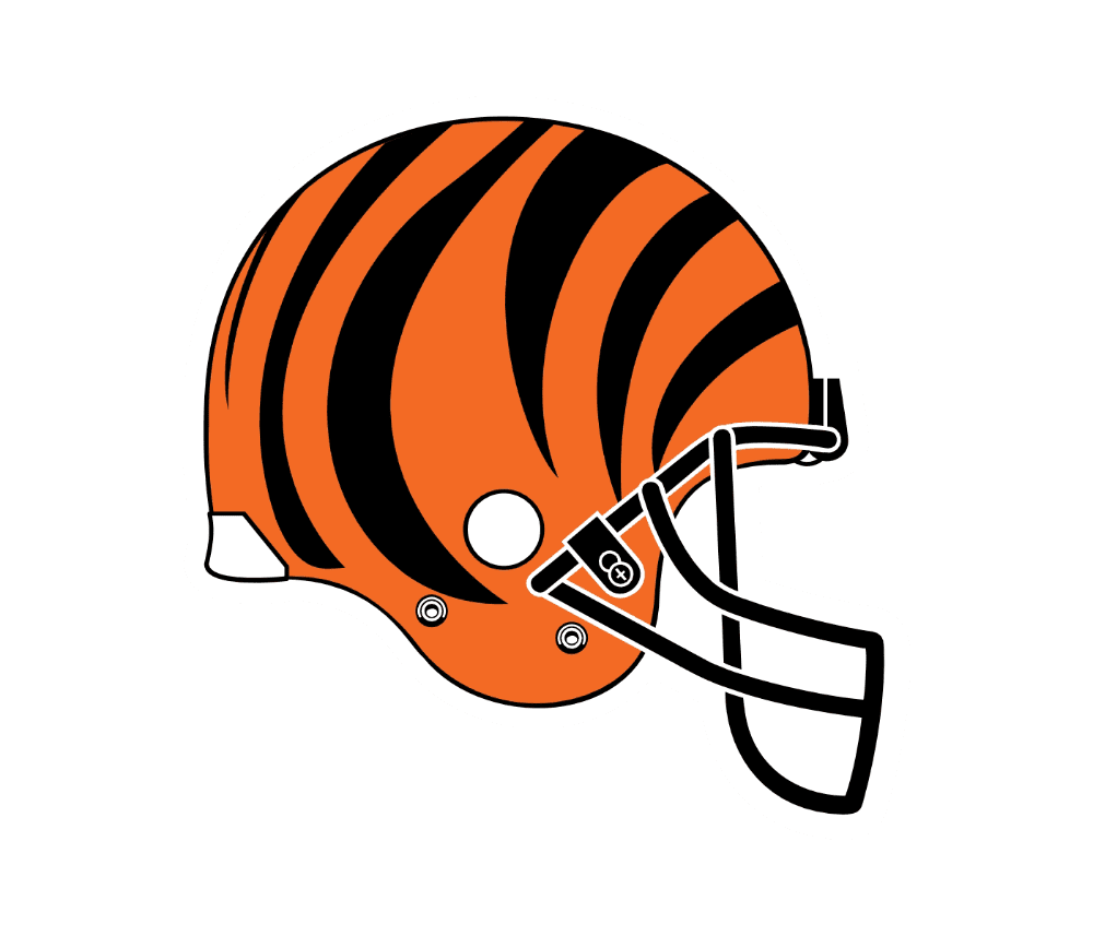 Football helmet cincinnati bengals logo vector bie supply clipart