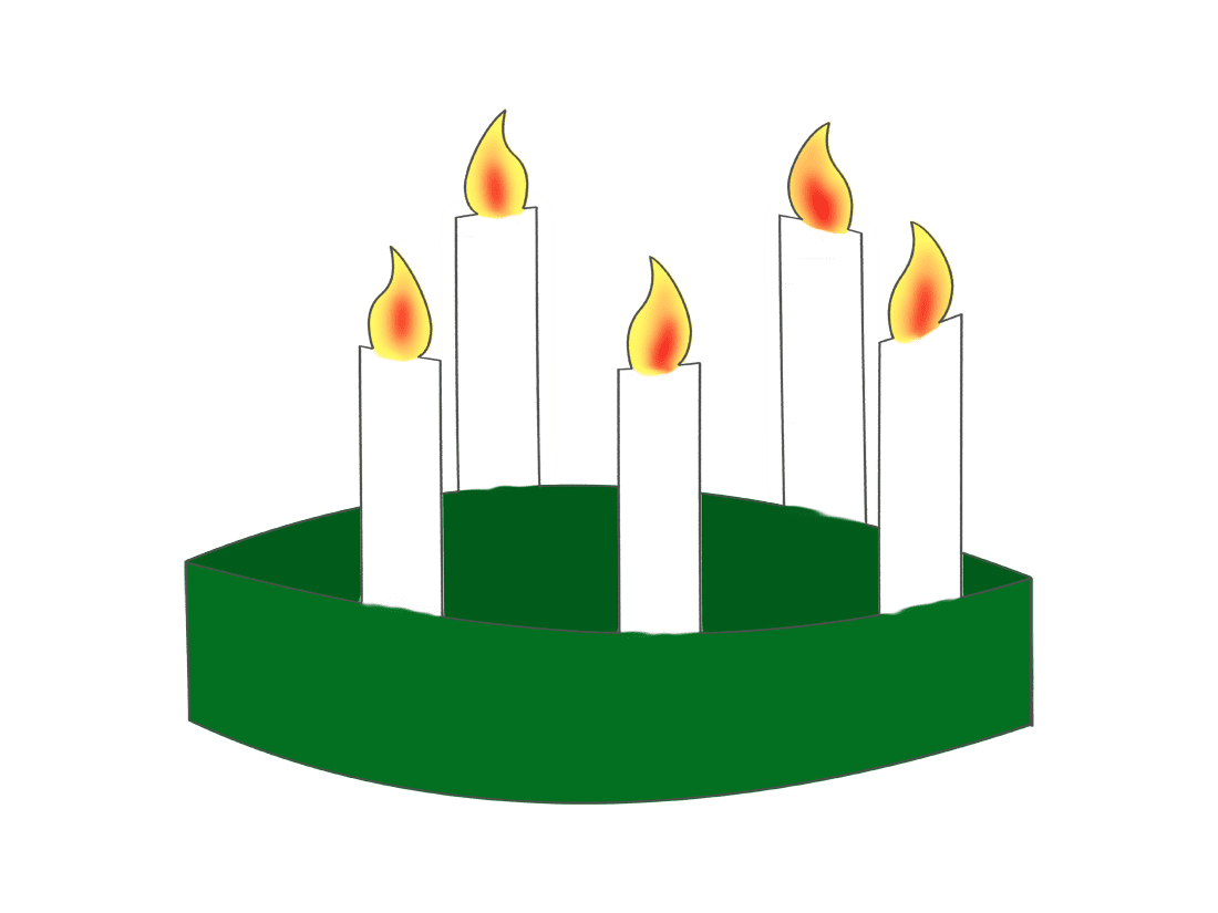 Candle st lucia crown clipart background