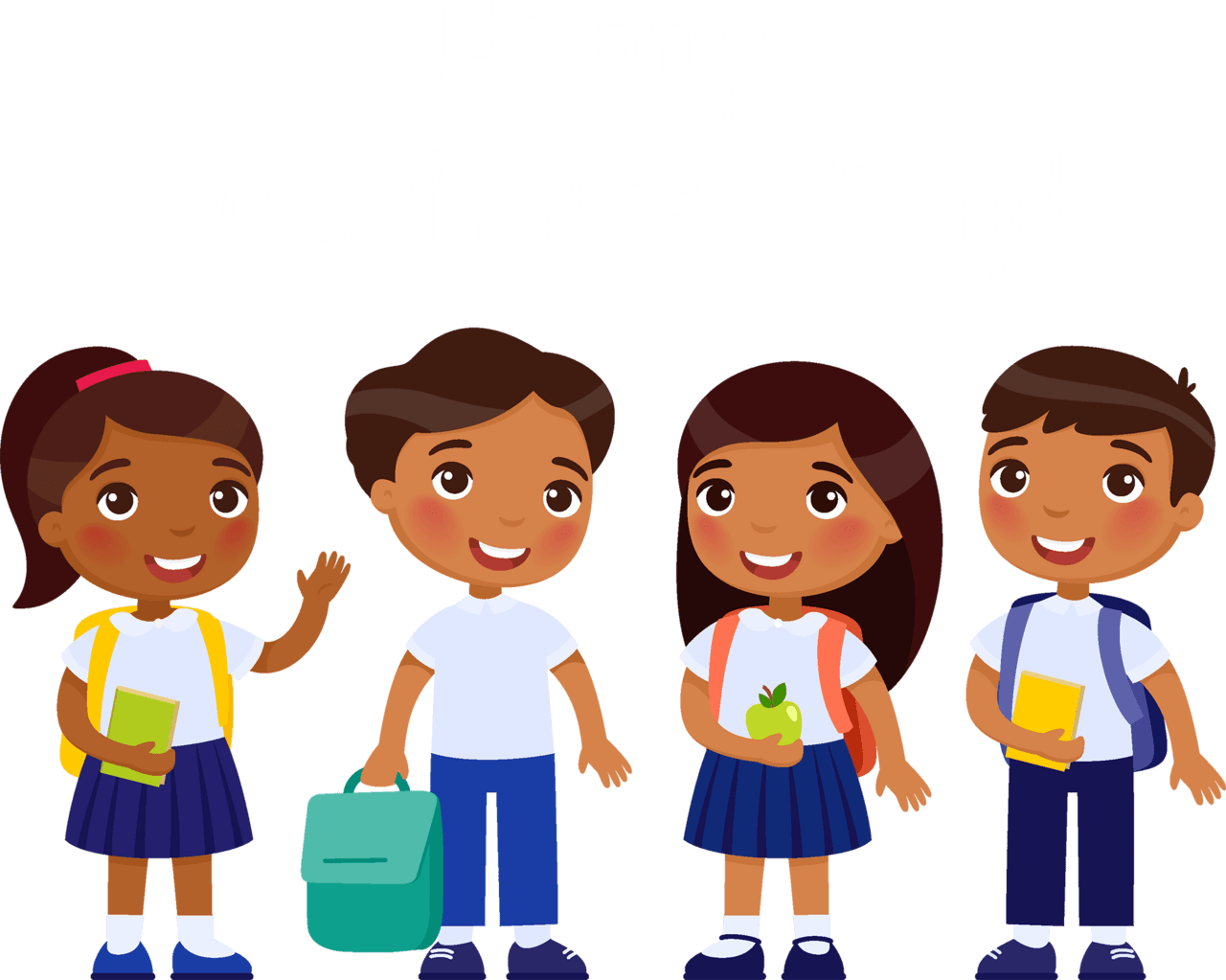 Friendship happy teacher day vector teachers clipart