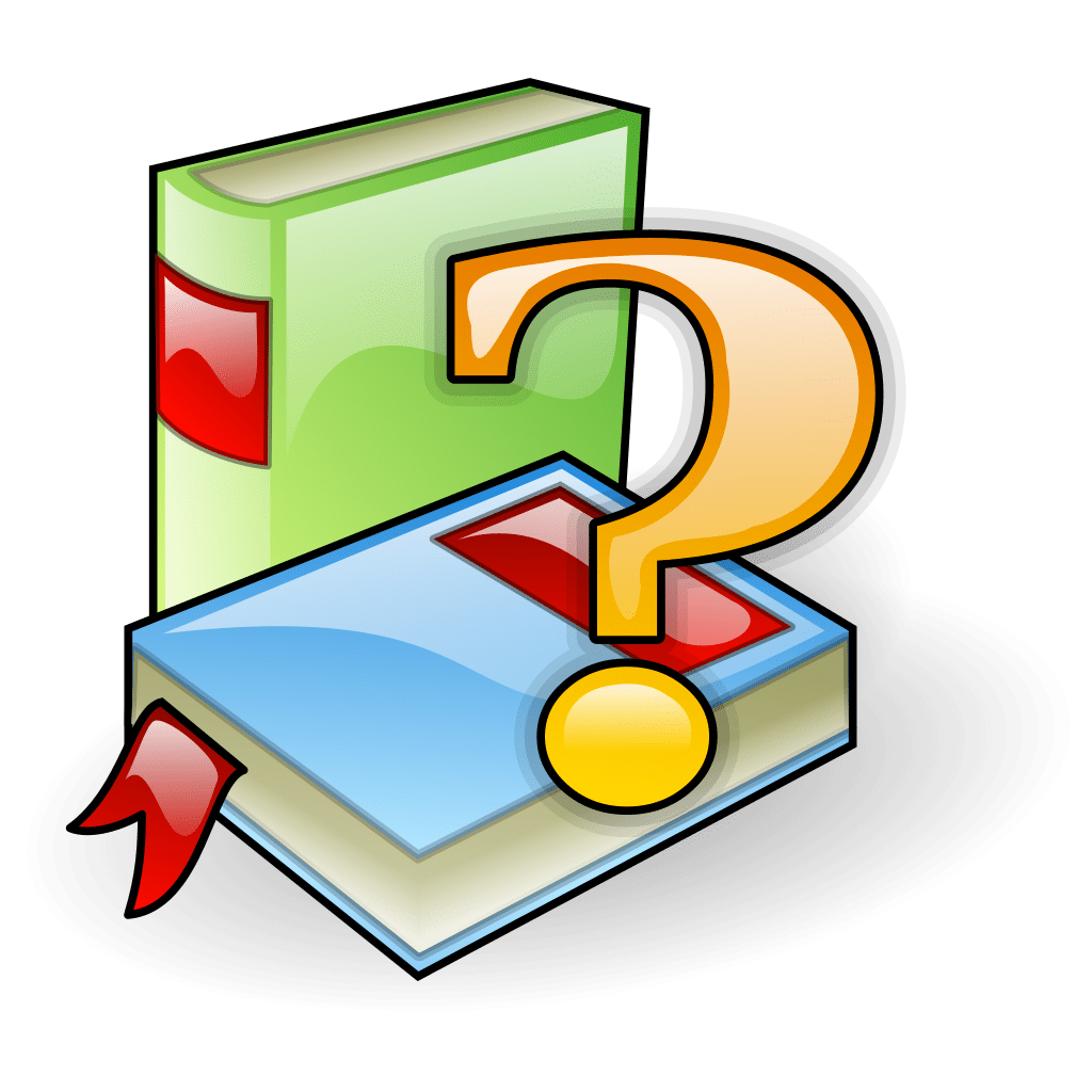 Question help books clipart clip art