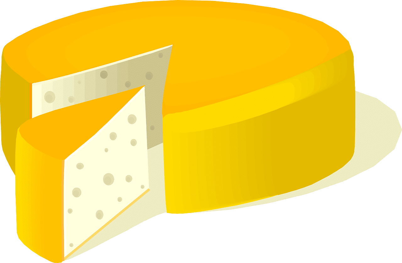 Cheese food edam vector graphic clipart