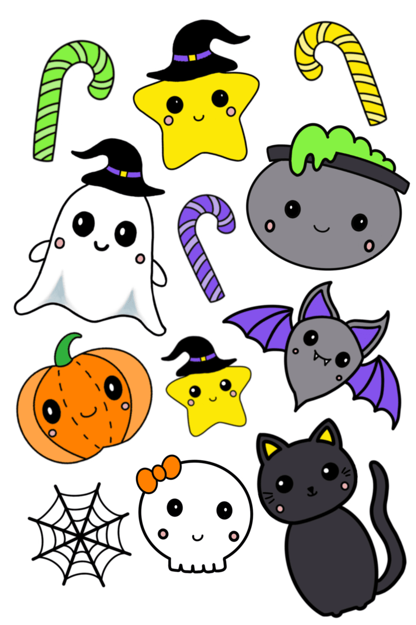 Cute halloween page clipart transparent