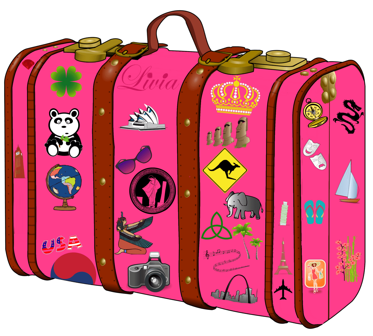 Suitcase clipart travel ing background