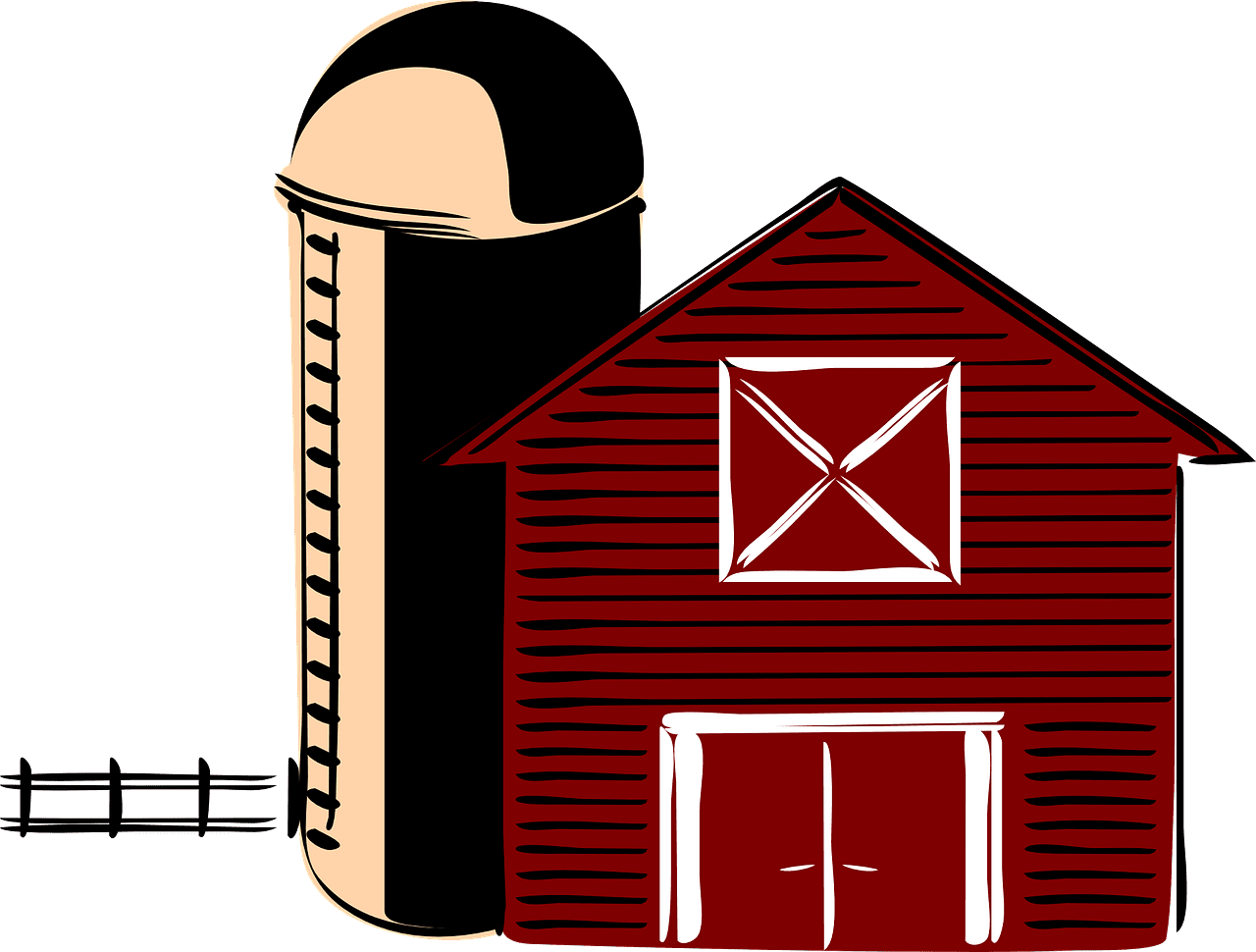 Barn traditional silo america countryside image from clipart