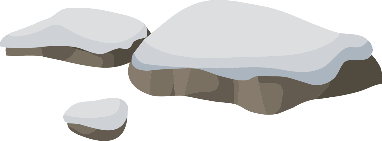 Rock snowy clipart image with no background