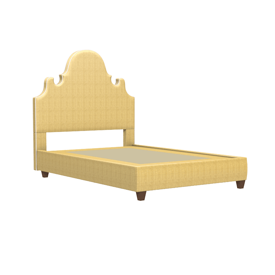 Charleston platform bed natural raffia luxury bedroom furniture clipart photo