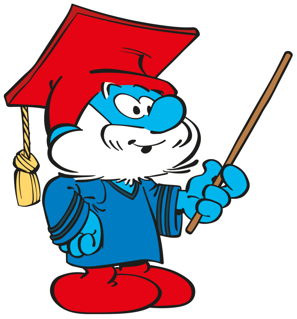 Graduation hat schlumpfenland clipart vector