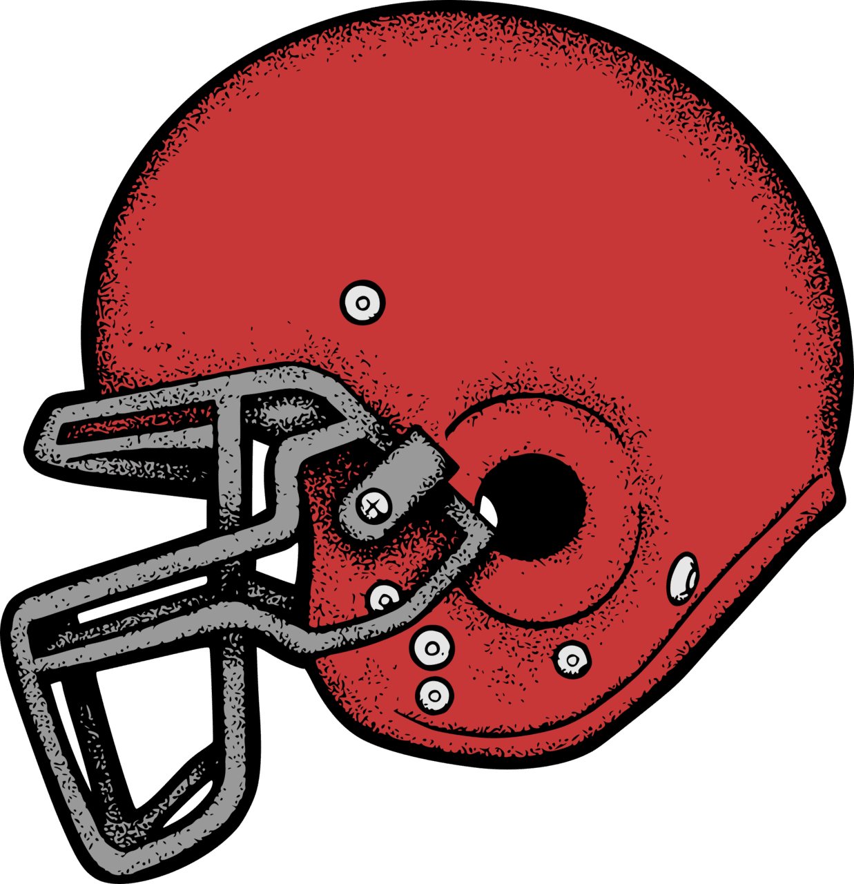 Red american football helmet clipart vector