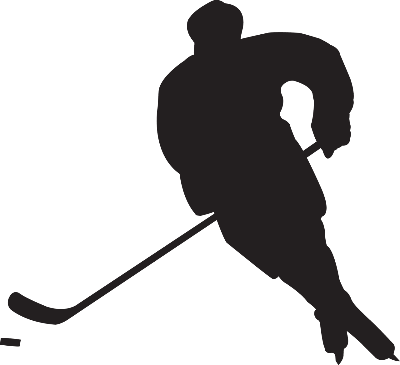 Hockey player silhouette clipart clip art