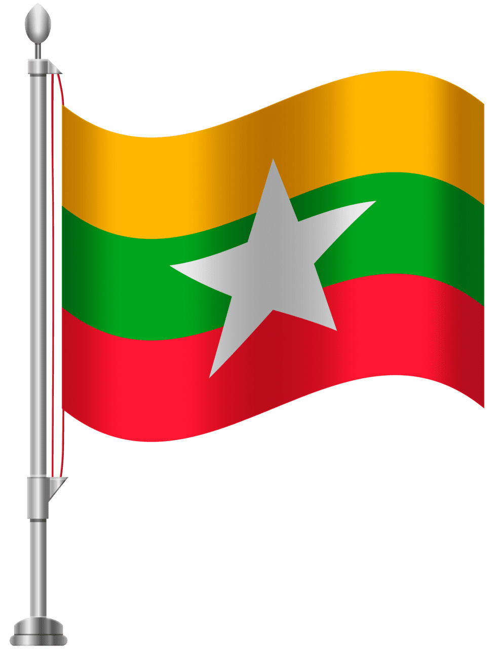 Myanmar flag clipart best background