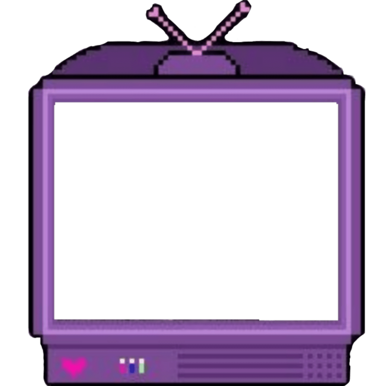 Frame tv pixel aesthetic overlay vintage retro purple poraloid toedit clipart picture