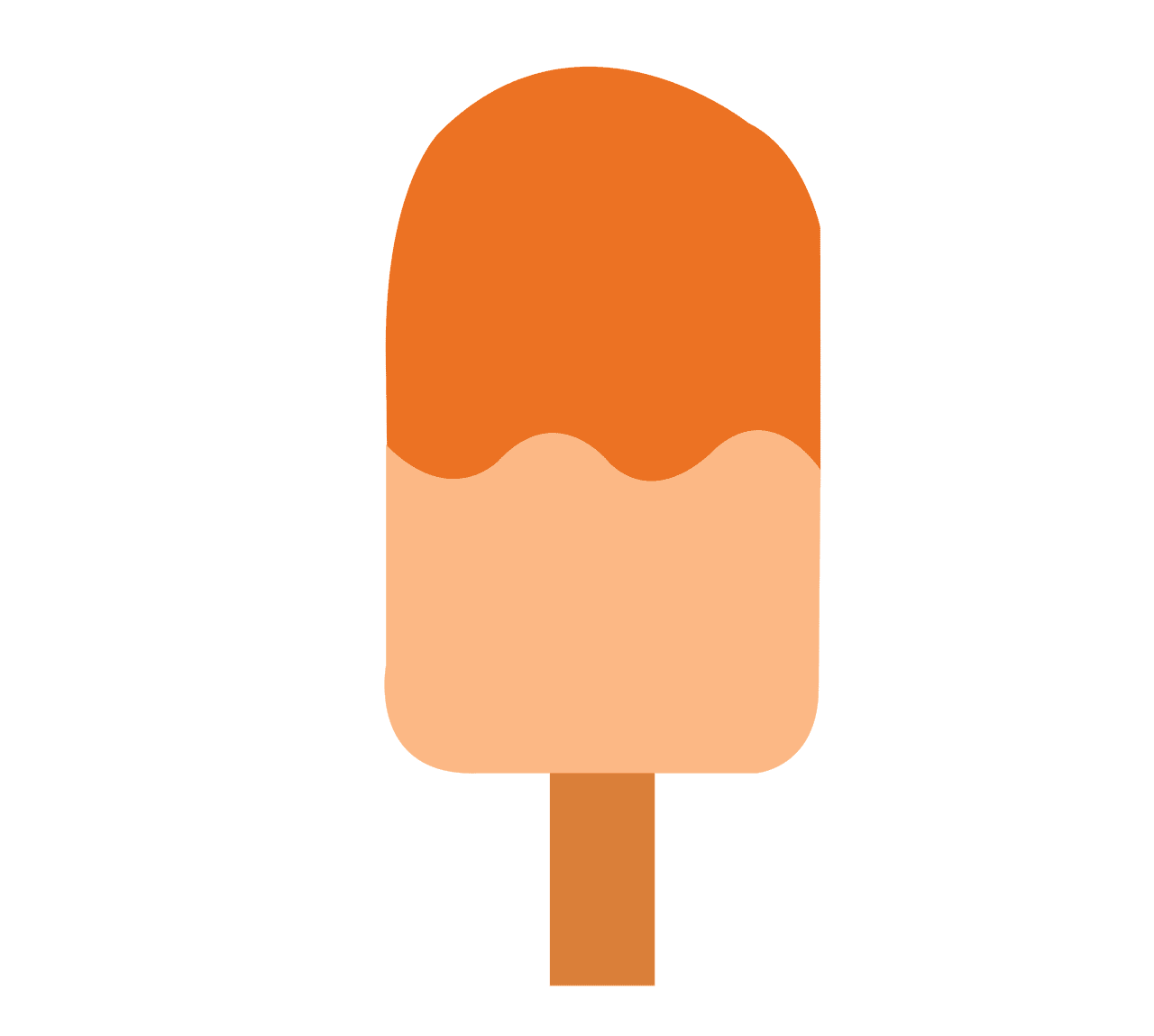 Popsicle pop orange image clipart