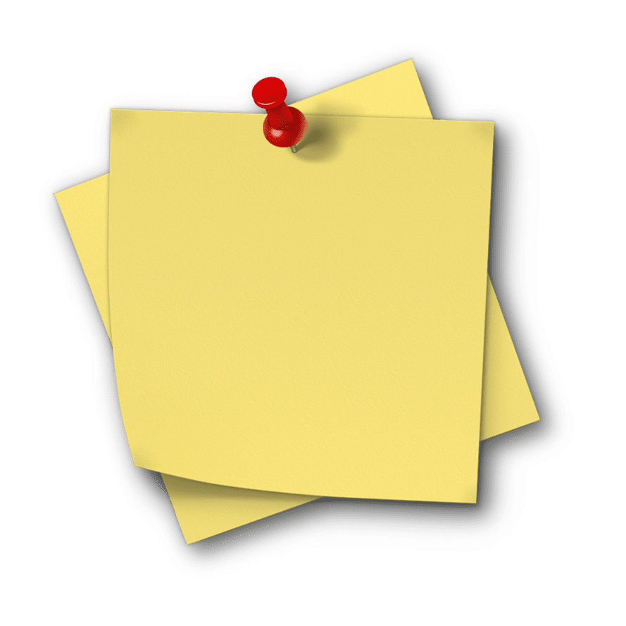 Reminder yellow sticky notes clipart free