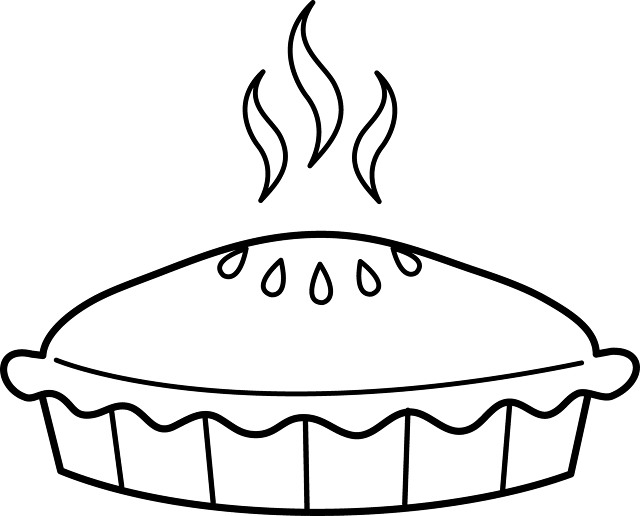 Pie clipart coloring pages get image