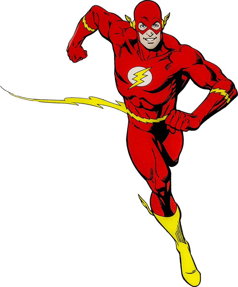 Superhero flash man clipart vector