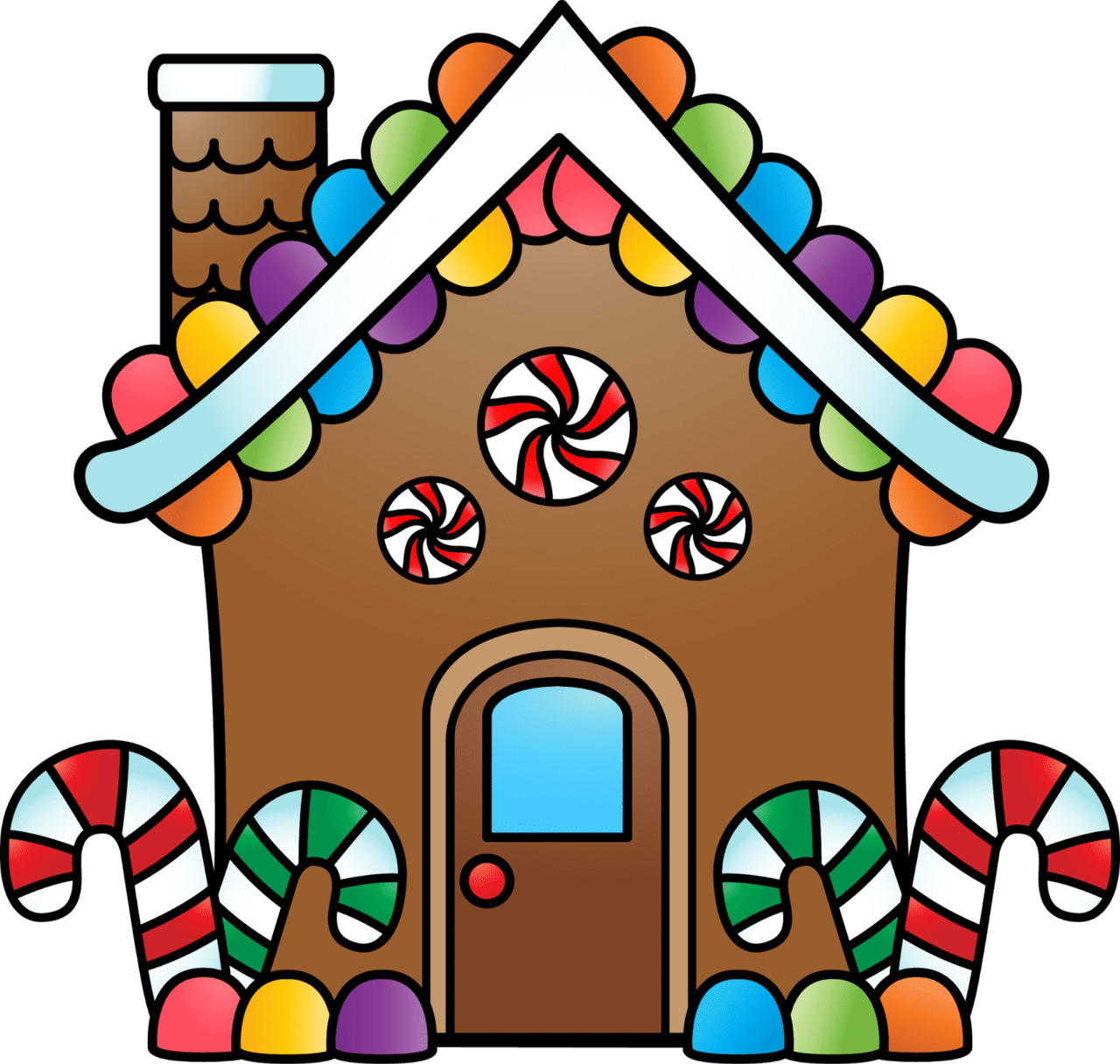 Gingerbread house day man image with no background clipart